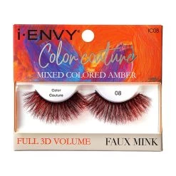 Kiss I-ENVY Color Couture Mixed Colored Amber Mink Lashes - IC08
