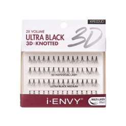 Kiss I-Envy Knotted Ultra Black 3D Individual Lash - Medium #KPE02UD