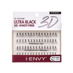 Kiss I-Envy Knot-Free Ultra Black 3D Individual Lash – Long #KPE06UD