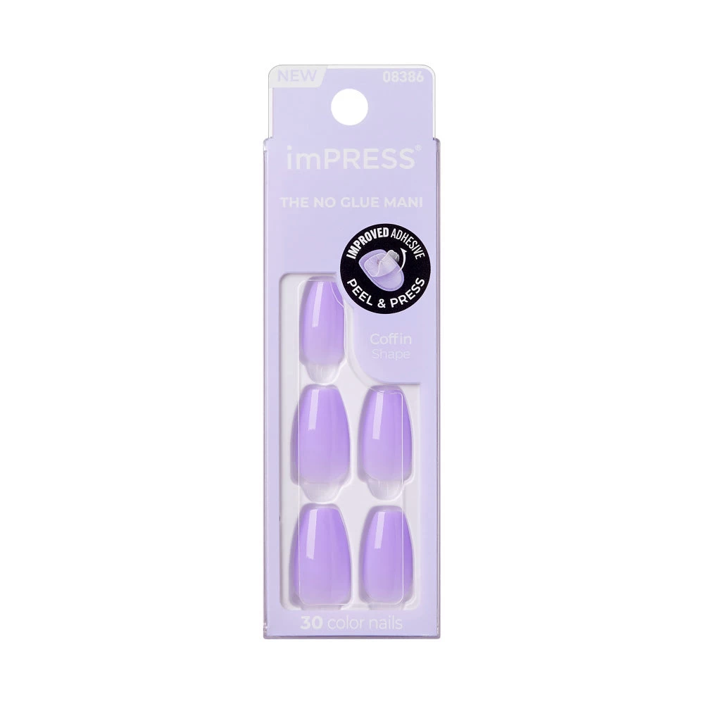 Kiss ImPRESS Color Peel & Press-On Nails - Lavender Jello 1 Kiss ImPRESS Color Peel & Press-On Nails - Lavender Jello