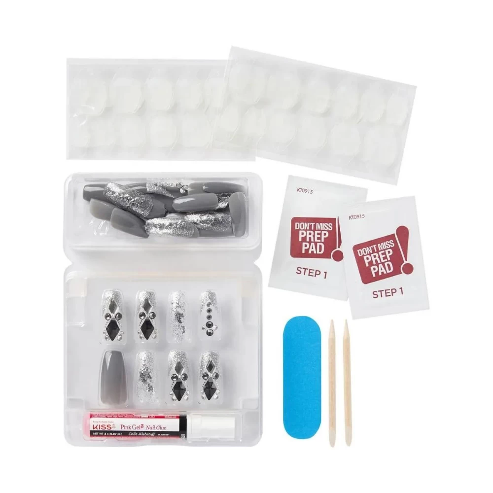 Kiss Majestic High-End Prestigious Nails - KMA03 Sparkle 2 Kiss Majestic High-End Prestigious Nails - KMA03 Sparkle - Image 2