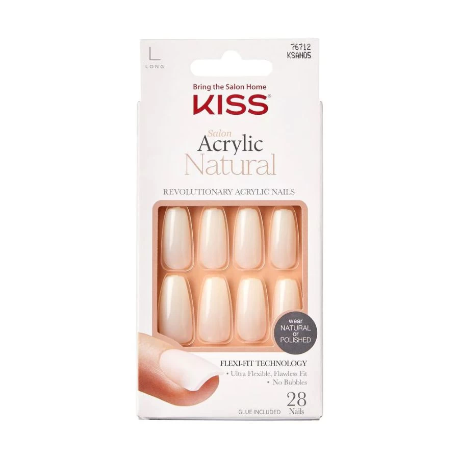 Kiss Salon Acrylic Natural Nails – KSAN05 1 Kiss Salon Acrylic Natural Nails – KSAN05