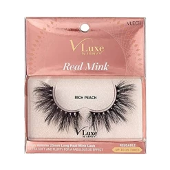 V-Luxe I-envy By Kiss High Volume 25mm Real Mink Eyelashes - VLEC11 Rich Peach