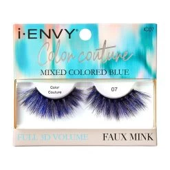 Kiss I-ENVY Color Couture Mixed Colored Blue Mink Lashes - IC07