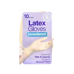 RED By Kiss Powdered Latex Gloves - Large 10CT