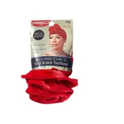 Red By Kiss Ritzy Velvet Keyshia Cole Top Knot Turban - HQ60 Red
