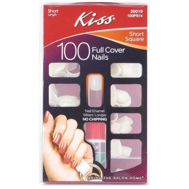 Kiss Plain Nail Kit – Short Square 100PS14 1 Kiss Plain Nail Kit – Short Square 100PS14