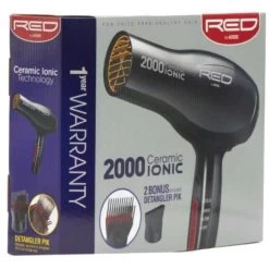 Red By Kiss 2000 Ceramic Ionic Hair Dryer #BD06