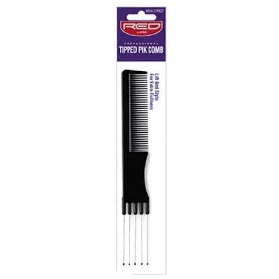 Red By Kiss Professional Tipped Pik Comb #CMB27 1 Red By Kiss Professional Tipped Pik Comb #CMB27