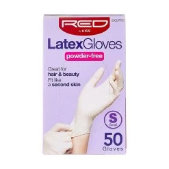 RED By Kiss Powder-Free Latex Gloves - Small 50CT