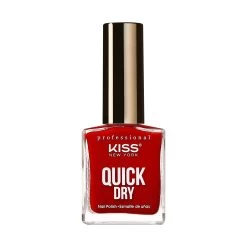 Kiss New York Professional Quick Dry Nail Polish -Kiss swatch readysetred